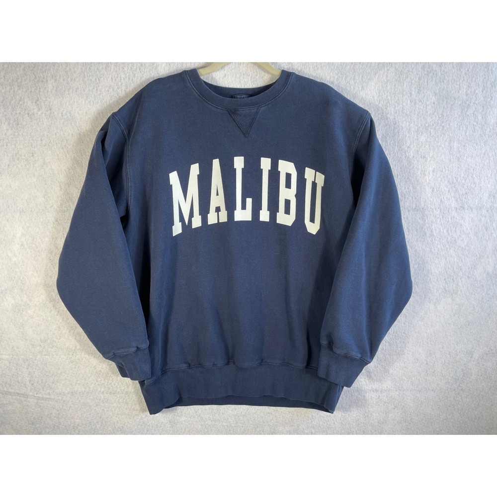 John Galt Brandy Melville Malibu Crewneck Sweatshirt Navy Blue MJB033-Z380 OS